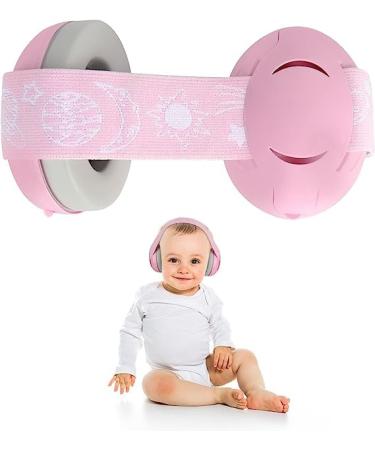 Aatif.L 2023 upgraded Baby Ear Defenders Kids Earmuffs Noise Reduction for babies and toddlers from 0 to 36 months - Protect Infant Hearing Damage & Improve Sleep-Pink & Grey