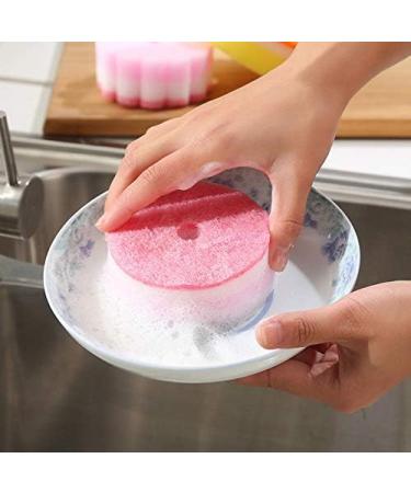 Sponges Scouring Pads 5pcs Flower Shape Sponge Brush Tableware Glass Wash Dishes Sponge Kitchen Home Christmas Cleaning Tool Random Color - Buy Online on GoSupps.com