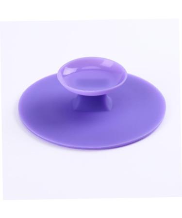 Makeup Brush Cleaner Mat - Round Silicone Cleaning Pad for Makeup Tools - Purple - Buy Online on GoSupps.com