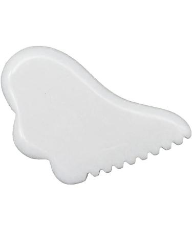 Butterfly Shape White Jade Facial Massage Tool | Ivory Face Massager for Glowing Skin - Shop Internationally - Buy Online on GoSupps.com