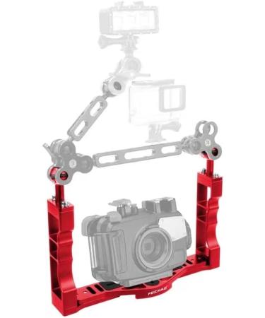 Extendable Dual Handle Underwater Camera Tray with Ball Handles - Stabilizer & Grip for Camera Housing, Gopro & Action Camera - Buy Online on GoSupps.com