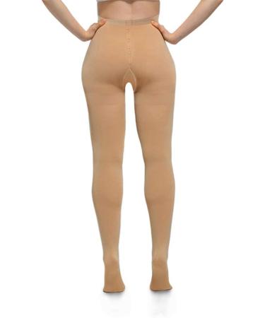 Buy Varicose Veins Compression Pantyhose 20-30 mmHg Closed Toe - Beige Size L | International Shipping - Buy Online on GoSupps.com