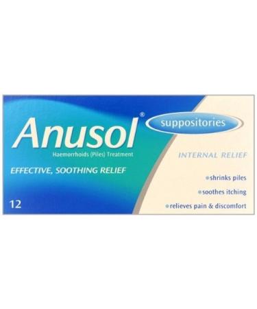HayMax Anusol Suppositories 12 Haemorrhoid Pain Relief Suppositories