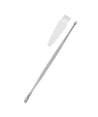 Stainless Steel Double Head Ear Spoon - Ergonomic Design for Itch Relief - Spiral Spring Ear Pick (Silver) - Buy Online on GoSupps.com