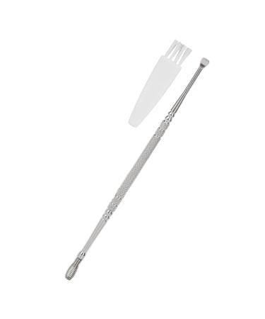 Earwax Curette Remover | Double Head Glossy Ear Spoon for Itching Relief at Home - Silver - Buy Online on GoSupps.com