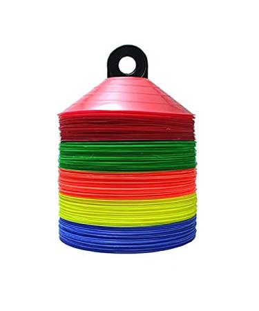 Bluedot Trading Disc Cones, Multiple Quantities and Colors 25 Pack With Holder Multi- Color