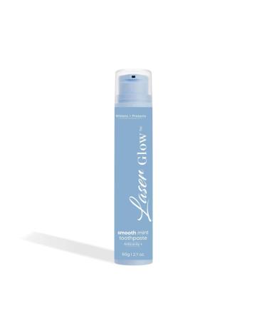 LaserGlow Professional Toothpaste - Advanced Teeth Whitening Formula Flavored Toothpaste - Gentle Foaming Toothpaste for Gum Health Infused with Calcium Carbonate and Sodium Fluoride (Smooth Mint)