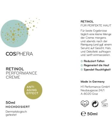 Cosphera Retinol Performance Creme 50 ml - Buy Online on GoSupps.com
