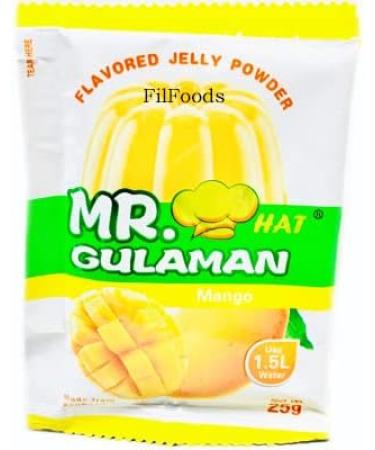 Pack of 3 Mr. Gulaman Mango Flavour Jelly Powder Made from Seaweed Extract 25g - Buy Online on GoSupps.com