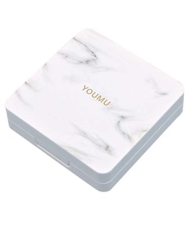 Exceart contact lens container holder for eye care set container for contact lenses travel case for contact lenses container for eye contact lenses contact case holder mini white remote