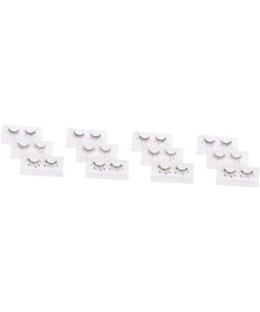 Abaodam 12 Pairs Sequin False Eyelashes Pride Makeup Colored Lashes Pride Outfit Color Lashes Lashes with False Lashes Individual False Eyelashes Lashs Extend Cosplay Miss Imitation - Buy Online on GoSupps.com