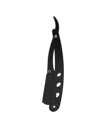 Straight edge Barber Razor Holder Professional Alloy Foldable Bart Blade Holder Bart Blade Holder Manual Barber Straight Edge Bart Trimmer Rack for Men Barber Straight Edge