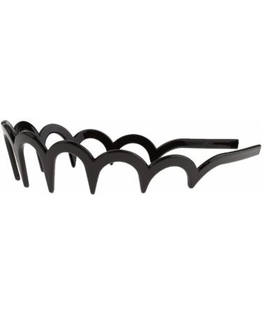 Wavy Hairhoop Unisex Wavy Headband Black Spring Wavy Metal Hair Band with Long Teeth Hairhoop Sports Headband Headwear Accessories Black 1pc - Buy Online on GoSupps.com