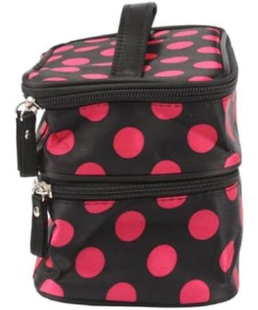 Buy fitTek Cosmetic Bag - Travel Make-Up & Toiletry Bag Two-Layer Polka Dots | International Shipping Available - Buy Online on GoSupps.com