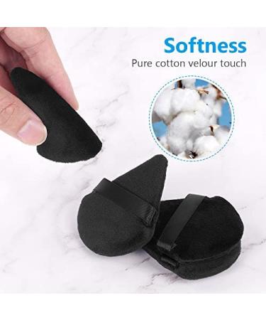Ainiv 4PCS Black Cotton Soft Triangle Wedge Makeup Powder Puffs - Ideal for Loose Powder & Mineral Powder - Cosmetic Foundation Sponge Tool - Buy Online on GoSupps.com