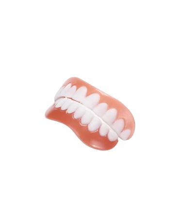 Teeth Veneer Cosmetic Teeth Natural Shade Fix Confident 2Pcs T23R713 (White One Size) One Size White