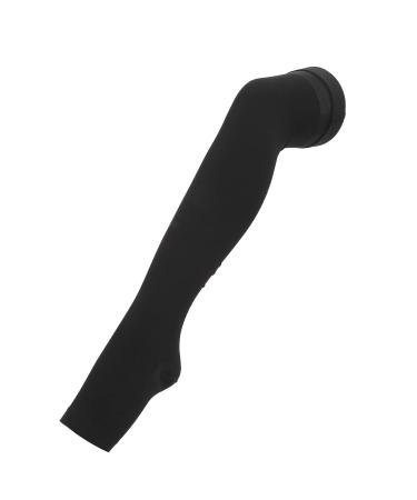 Open Toe Compression Socks 23-32 mmHg - Black Elastic Support Socks for Women | Travel Comfort | XL - Buy Online on GoSupps.com