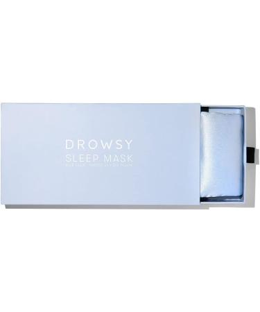 DROWSY Silk Sleep Mask - Luxurious Padded Cocoon for Total Darkness (Blue Belle) - Buy Online on GoSupps.com