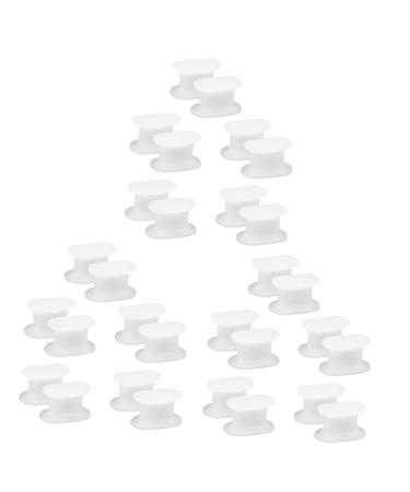 FRCOLOR Nail Building Gel 15 Pairs Splitter Silicone Gel Nail Art Gel Nail Polish Gel Straighteners Rubber Straightener Dividers Compact Bunions Lightweight Bunions White Nail Molding Gel 3.6x3.3cmx3pcs Whitex3pcs
