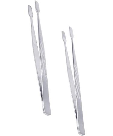 Supvox Stamp Tweezers for Philately - 2 Pieces Silver Tool for Stamp Collectors | International Shipping Available - Buy Online on GoSupps.com