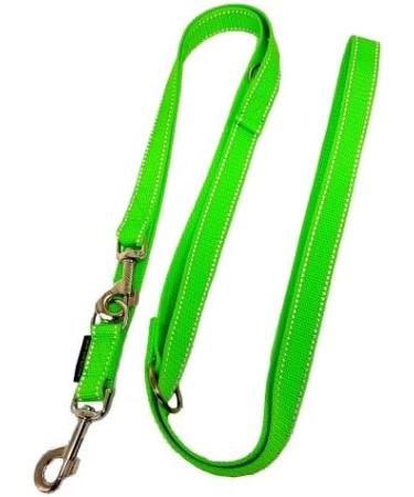 Adjustable Reflective Dog Leash for Large Dogs - 3.50m Neon Green Linen - Made in Germany - Buy Online on GoSupps.com