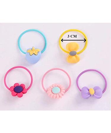 Colorful Moselle Hair Tie Set - 40 Pink & Colorful Bands for Girls | Ponytail & Styling Accessories - Buy Online on GoSupps.com