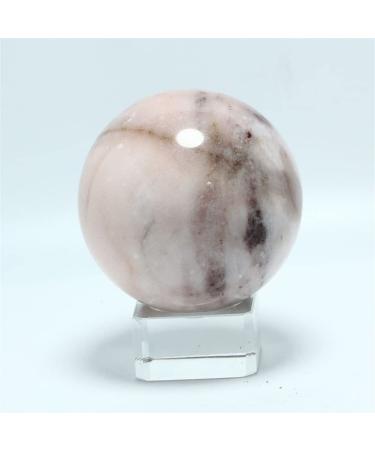 FUERLI Natural Stone Dalmatian Yellow Calcite Gemstone Ball for Decoration Supplies Crystal Decor (Size : Purple)
