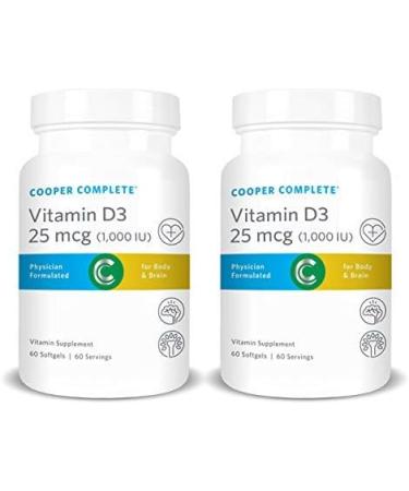 Cooper Complete-Vitamin D3 25mcg (1000 IU) 60 Softgels per Bottle. Pack of 2 - Buy Online on GoSupps.com