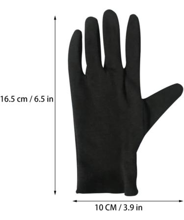 Beaupretty Moisturizing Eczema Cotton Gloves 12 Pairs Black Cotton Gloves for Dry Hands SPA Lotion Gloves Cosmetic Gloves S M. - Buy Online on GoSupps.com