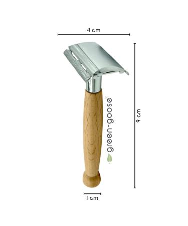 Buy Green-Goose Shaving Set | Classic Bamboo Razor & Organic Shaving Oil | Eco-Friendly Gift | 10 Razor Blades & Bamboo Cloth - Buy Online on GoSupps.com