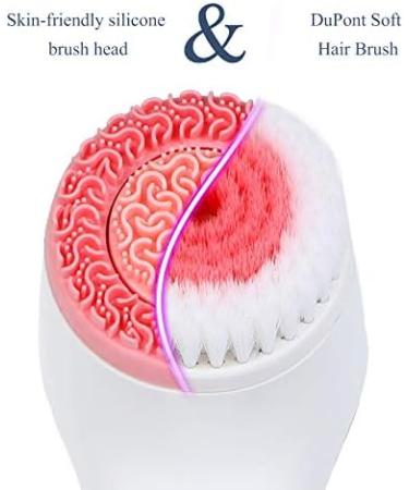 High-End Silicone Facial Cleansing Brush | Exfoliating & Blackhead Cleaning Pores | Electric USB | Pink - Buy Online on GoSupps.com