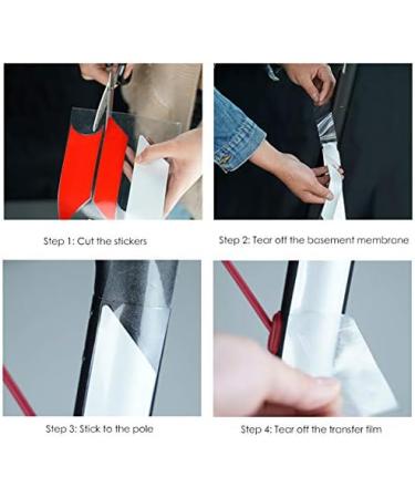 Waterproof Reflective Stickers for XIAOMI M365 Ninebot Scooters - Blue-Silver-Silver | Pedal Scooter Accessories - Buy Online on GoSupps.com