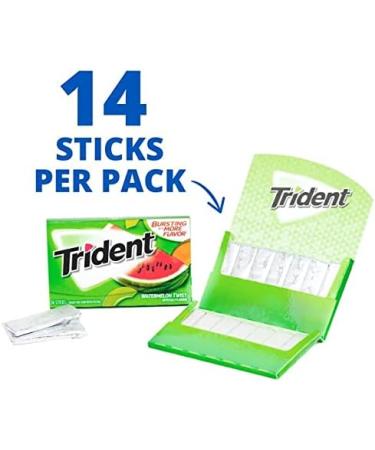 Trident Sugar Free Chewing Gum Watermelon Twist 14 Sticks 26 g - Buy Online on GoSupps.com
