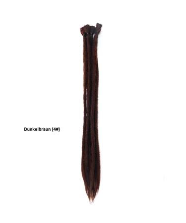 10x Generic Dreadlocks Extension Hair Afro Crochet Braids Synthetic Hair Unisex Dark Brown 50cm/20"