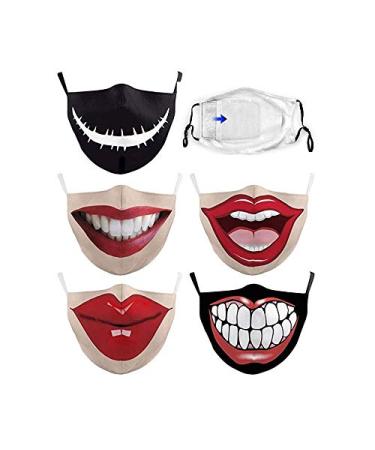 Honmao 5 pieces of fashionable humorous and funny care cotton fully personalized breathable and dustproof recommended for men and women.