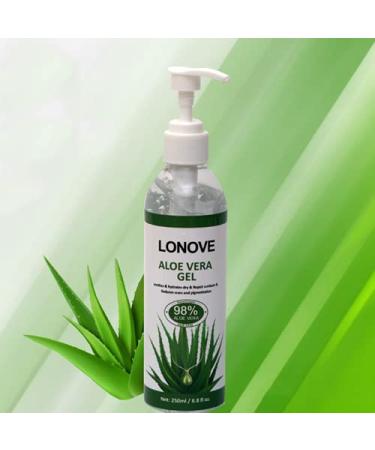 Lonove Organic Aloe Vera Gel - Aloe Vera Gel 100 Percent pure Gel 250ml