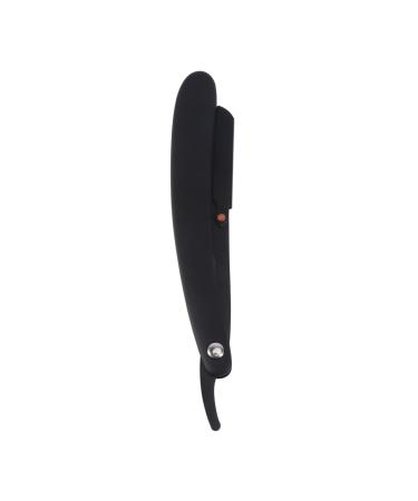 Lurrose engraved razor holder razor close vintage barber razor.Halter for razor fold razor blade single handle with rubber color eyebrows trimmer 14.5x2.5cm black