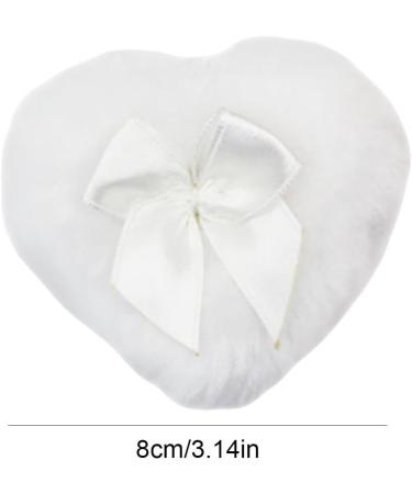 Powder Puff for Body - Women Makeup Powder Puff Heart Shaped | Body Powder Puff for Dusting Powder Baby Women Powder Puff for Bath and Travel White - Buy Online on GoSupps.com