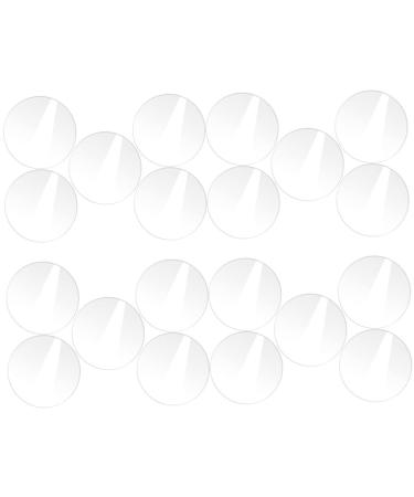 NOLITOY 20pcs for Blanks Craft Panel Circle Acrylic Discs Bulk Round Projects Clear Disc Circles Mm Cm Art Transparent 10X10X0.1CM
