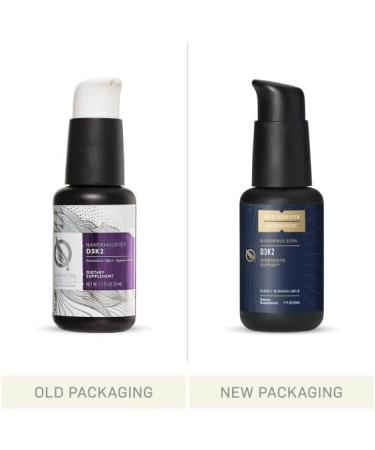 Quicksilver Scientific Nanoemulsified D3K2 - Liquid Vitamin D3 + K2 MK7 Supplement for Heart, Bone Health, and Immune Support - 2500IU for Enhanced Absorption (1.7oz) - Buy Online on GoSupps.com