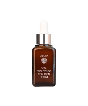 OSSOHA Vita Brightening Collagen Serum 30ml/1.01fl.oz. Moisturizing Effect Green Ingredients 3-in-1 Skin Care for Sensitive Skin Vitamin B C E Serum 1.01fl.oz.
