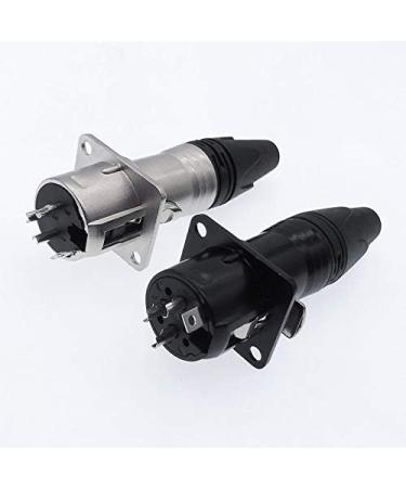 Buy 1PCS Cannon XLR Metal Socket YS145 YS146 Male Female 3 Pin Microphone Connector - Black Female | International Shipping Available - Buy Online on GoSupps.com