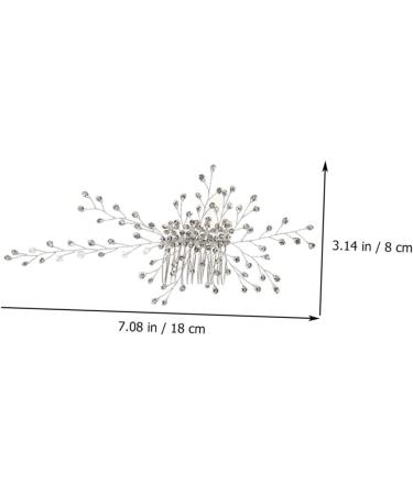 Angoily 1 Set Bridal Headwear Wedding Hair Pin Wedding Hair Decoration Pearl Hair Accessories Pearl Tiara Pearl Hair Clip Bridal Hair Accessories Zinc Alloy Comb Bride Diamond - Buy Online on GoSupps.com