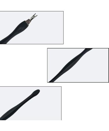 3-Piece Cuticle Trimmer Set for Nail Art - Black Cuticle Remover and Pusher Tools - Buy Online on GoSupps.com