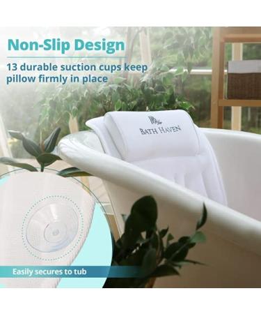 Luxury Bath Haven Full Body Bath Pillow with Headrest - Spa Accessories for Neck and Back - Powerful Suction Cups - Ideal for Shower, Tub, Jacuzzi - Buy Online on GoSupps.com