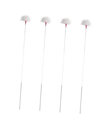 Beatifufu 4pcs Earwax Removal Tools with Spiral Goose Quill Tips Comfortable Metal Handle Ear Cleaning Sticks for Gentle and Earwax Cleaning Lightweight and Portable Random Color