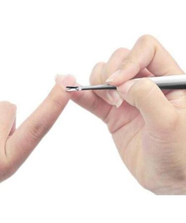 Stainless Steel Finger Cuticle Cleaner Fork Pusher - Professional Manicure Pedicure Tool for Dead Skin Removal and Callus Removal - Buy Online on GoSupps.com