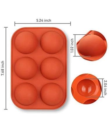 Bestylez 4 Pcs Medium Silicone Molds + Droppers for Hot Chocolate Bombs - 4 Pack, 6 Holes, 2 Inch - Buy Online on GoSupps.com