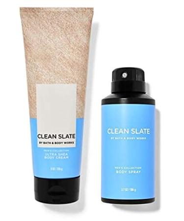 Bath and Body Works Clean Slate Duo Gift Set - Body Cream and Body Spray - Full Size