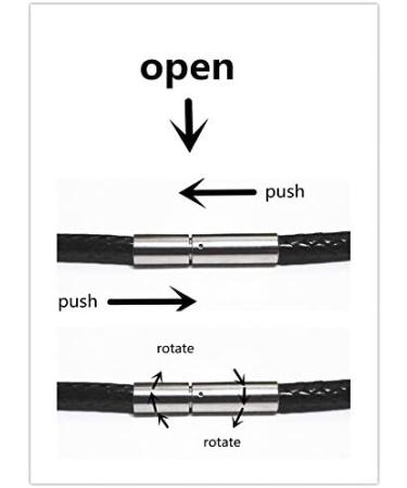 Glory Qin 3mm Black Wax Cord Necklace Rope with Stainless Steel Clasp - 20 Inch - Buy Online on GoSupps.com